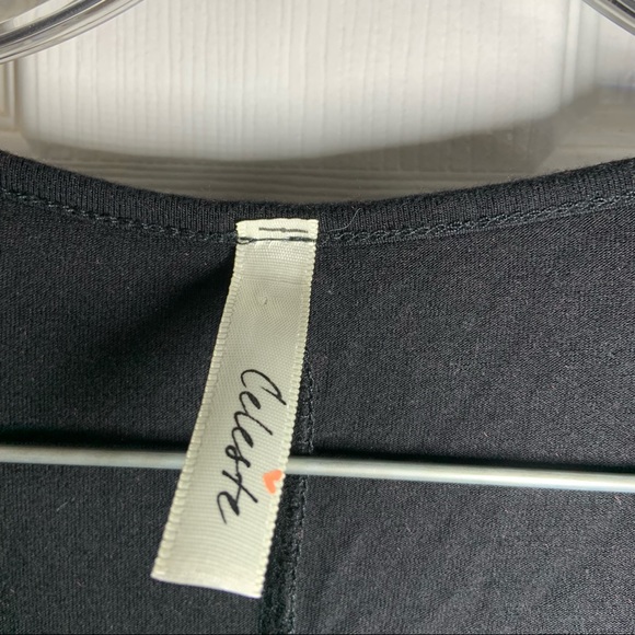 Celeste Black Scoop Neck Cold Shoulder Top size 1XL - Picture 2 of 10